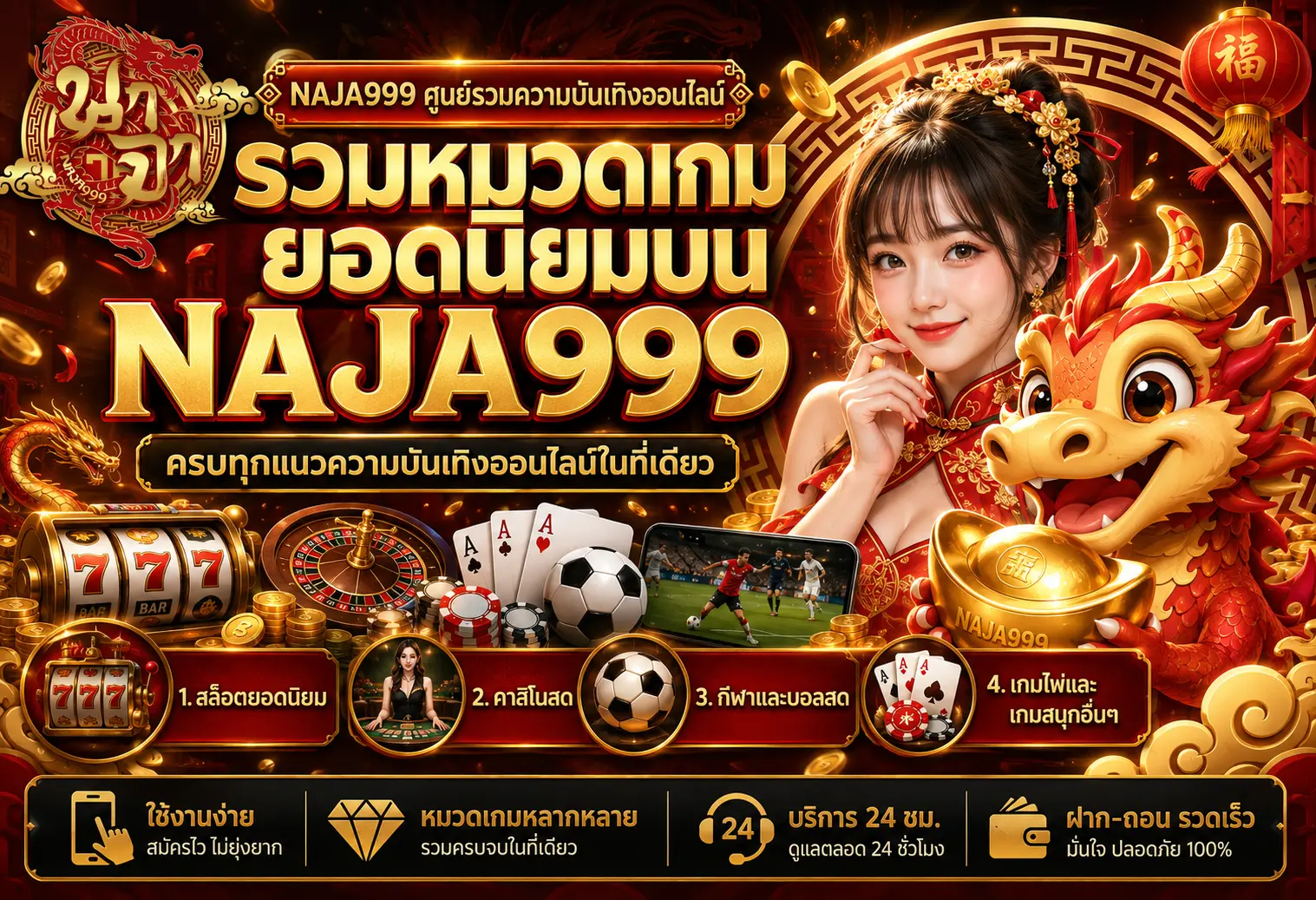 คาสิโนออนไลน์ พร้อมหมวดสล็อตและกีฬาออนไลน์